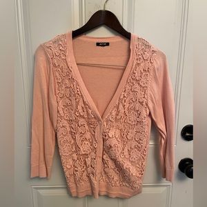 Pink Apt. 9 Lace Cardigan - size small